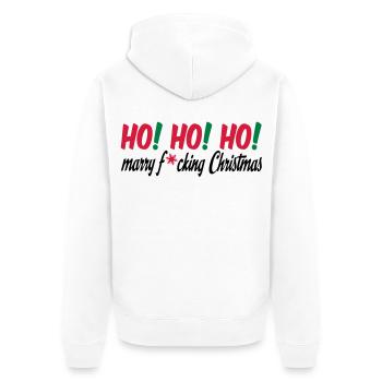 christmas - Unisex Premium Organic Zip Hoodie - white - Back - Thijin (182cm)