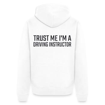 Instructeur de conduite Trust me Drive Tutor - Veste à capuche bio Premium Unisexe - blanc - Dos - Thijin (182cm)