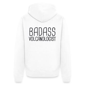 Volcanologist Badass Volcanology - Unisex Premium Organic Zip Hoodie - white - Back - Thijin (182cm)