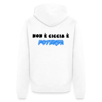 Neon Power With Motivational Message for Diet - Unisex Premium Organic Zip Hoodie - white - Back - Thijin (182cm)