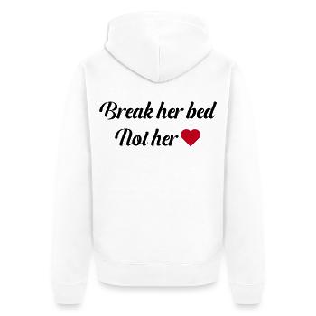 Cœur Rouge sur fond noir - Veste à capuche bio Premium Unisexe - blanc - Dos - Thijin (182cm)