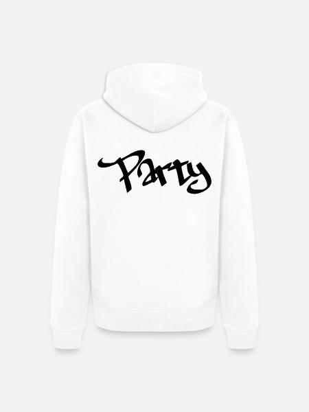 Party - Unisex Premium Bio Zip Hoodie - Weiß