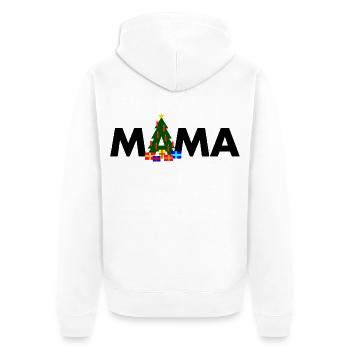 Mama Weihnachtsbaum - Unisex Premium Bio Zip Hoodie - Weiß - Hinten - Thijin (182cm)