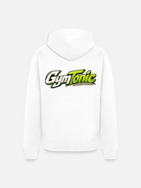 GymTonic – Trinkfitness - Unisex Premium Bio Zip Hoodie - Weiß