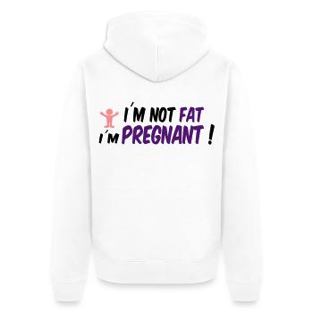 pregnancy - Unisex Premium Organic Zip Hoodie - white - Back - Thijin (182cm)