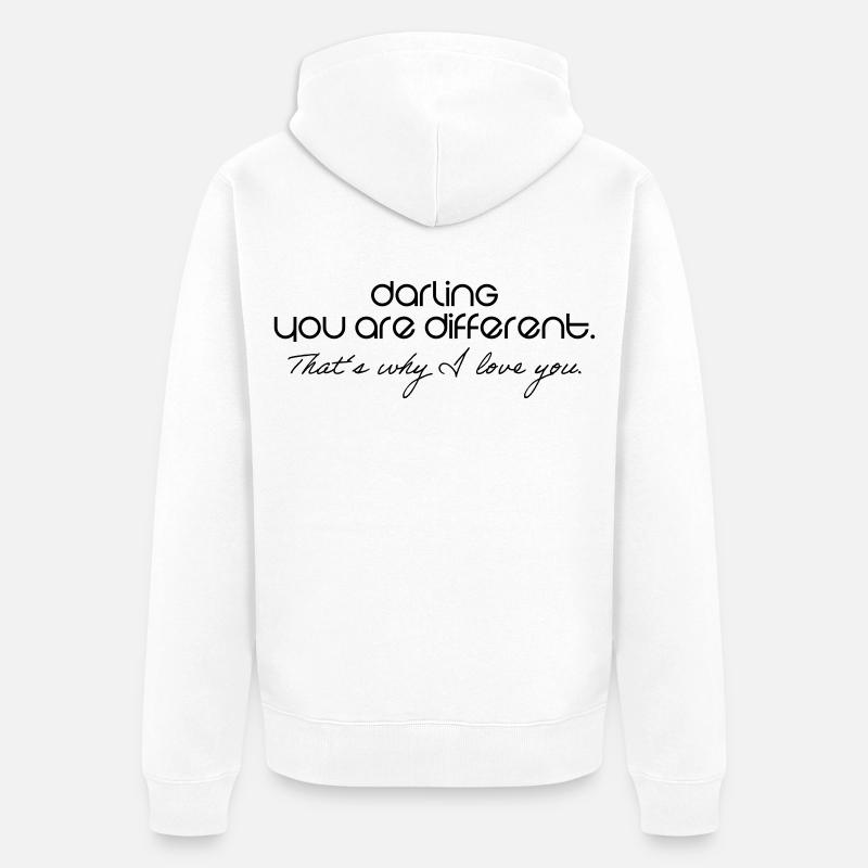 Romantique - Veste à capuche bio Premium Unisexe - blanc