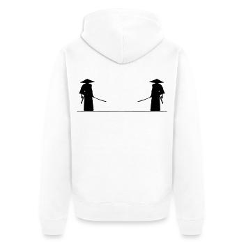 Bataille de samouraï - Veste à capuche bio Premium Unisexe - blanc - Dos - Thijin (182cm)