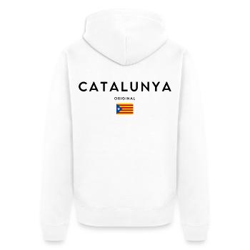 Catalan pride, minimalist elegant design - Unisex Premium Organic Zip Hoodie - white - Back - Thijin (182cm)