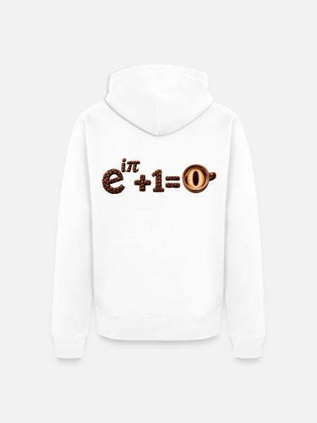 Die Identität des Euler Math Cafés - Unisex Premium Bio Zip Hoodie - Weiß