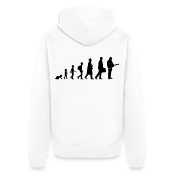 Development of the guitarist - Unisex Premium Organic Zip Hoodie - white - Back - Thijin (182cm)