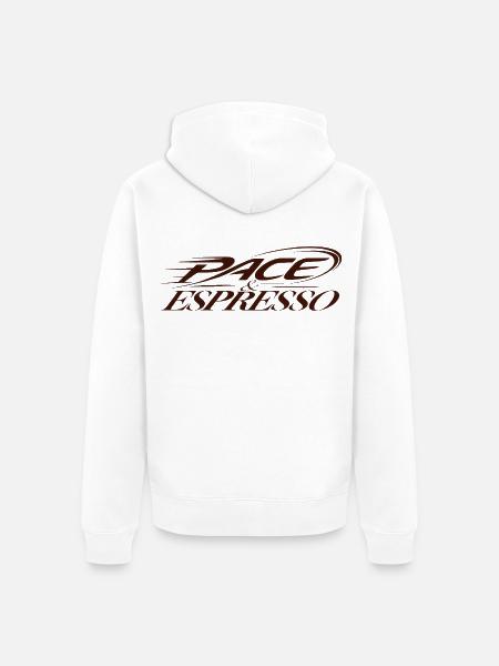 Pace Espresso - Unisex Premium Bio Zip Hoodie - Weiß