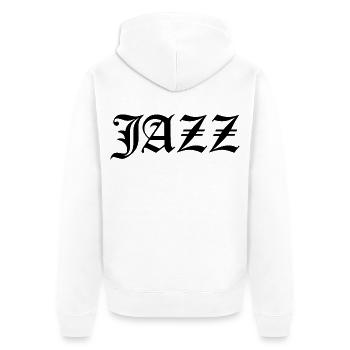 Jazz-Gothic-Logo-Logo T-Shirt - Unisex Premium Bio Zip Hoodie - Weiß - Hinten - Thijin (182cm)