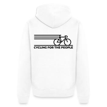 Cyclisme pour le peuple - Veste à capuche bio Premium Unisexe - blanc - Dos - Thijin (182cm)