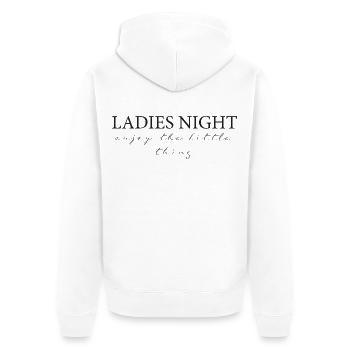 Ladies' night out: Enjoy the little things - Unisex Premium Organic Zip Hoodie - white - Back - Thijin (182cm)