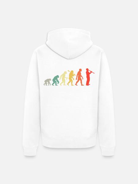 Klarinette Evolution für Klarinettisten Musiker - Unisex Premium Bio Zip Hoodie - Weiß