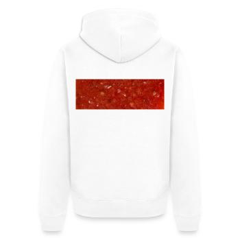 Tomatensauce - Unisex Premium Bio Zip Hoodie - Weiß - Hinten - Thijin (182cm)