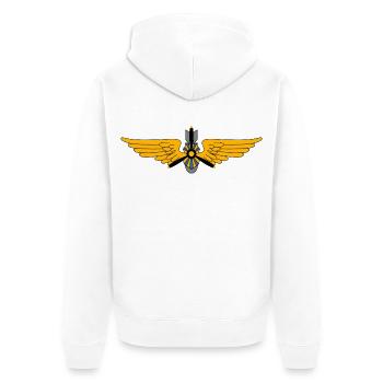 Pilote militaire - Veste à capuche bio Premium Unisexe - blanc - Dos - Thijin (182cm)