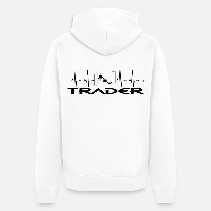 Trader - Veste à capuche bio Premium Unisexe - blanc