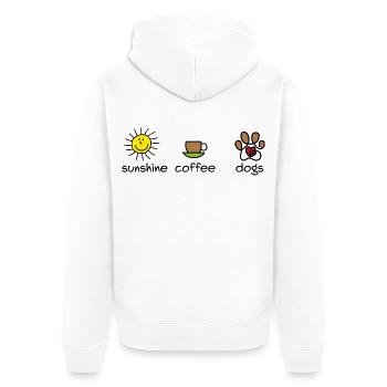 Fun designs for dog lovers - Unisex Premium Organic Zip Hoodie - white - Back - Thijin (182cm)