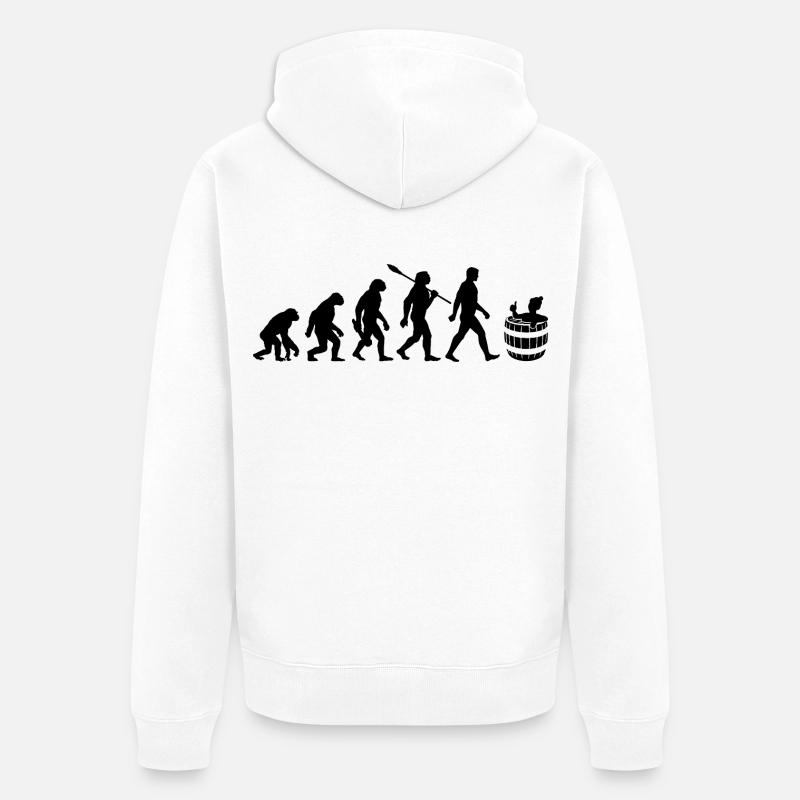 Evolution - Eisbader - Winterbaden - Eisbaden - Unisex Premium Organic Zip Hoodie - white