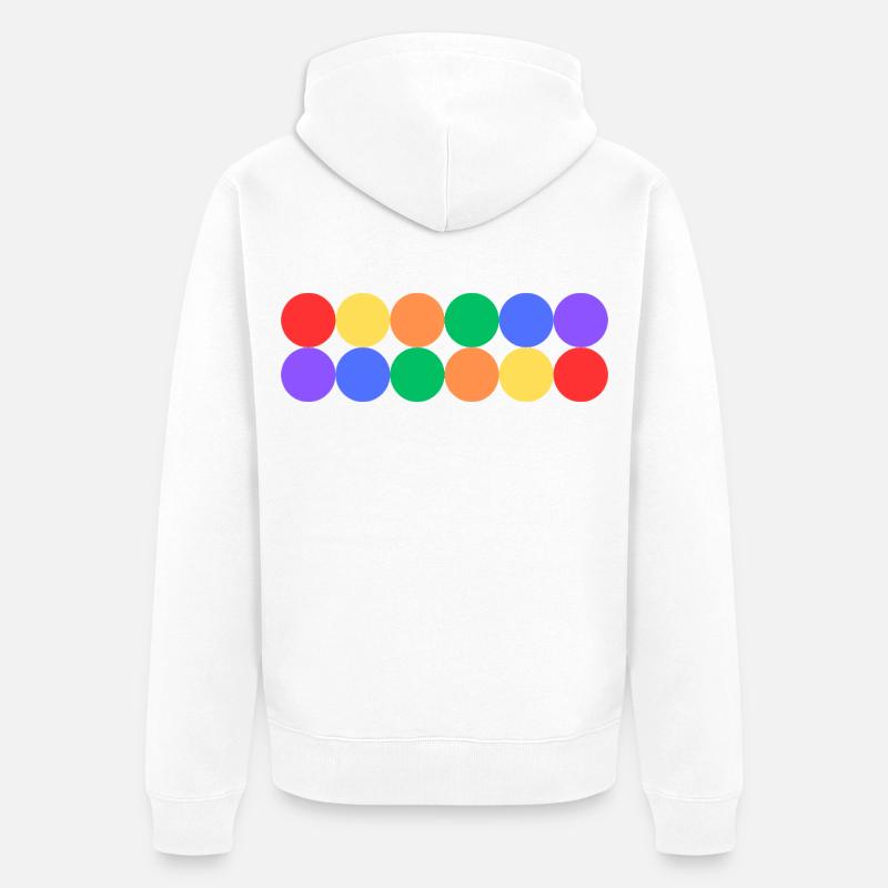 Rainbow Pride - Unisex Premium Bio Zip Hoodie - Weiß