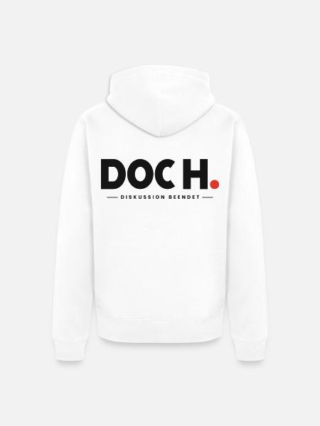 DOCH. — Diskussion beendet - Unisex Premium Bio Zip Hoodie - Weiß