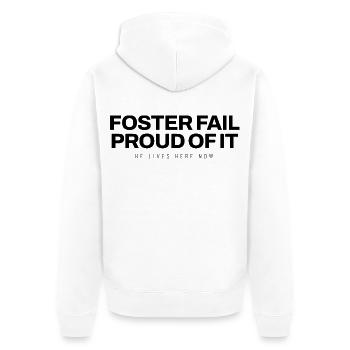Tierschutz - Foster Fail Proud Of It - Tierheim - Unisex Premium Bio Zip Hoodie - Weiß - Hinten - Thijin (182cm)