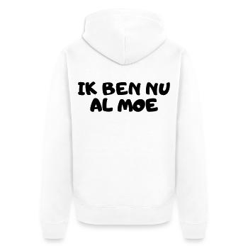 I'm already tired - Unisex Premium Organic Zip Hoodie - white - Back - Thijin (182cm)