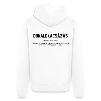 donaldkacsazas - Unisex Premium Bio Zip Hoodie - Weiß - Hinten - Thijin (182cm)