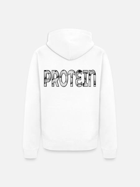 Protein Bohnen - Unisex Premium Bio Zip Hoodie - Weiß