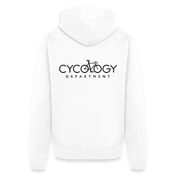 Département de cycologie - Veste à capuche bio Premium Unisexe - blanc - Dos - Thijin (182cm)