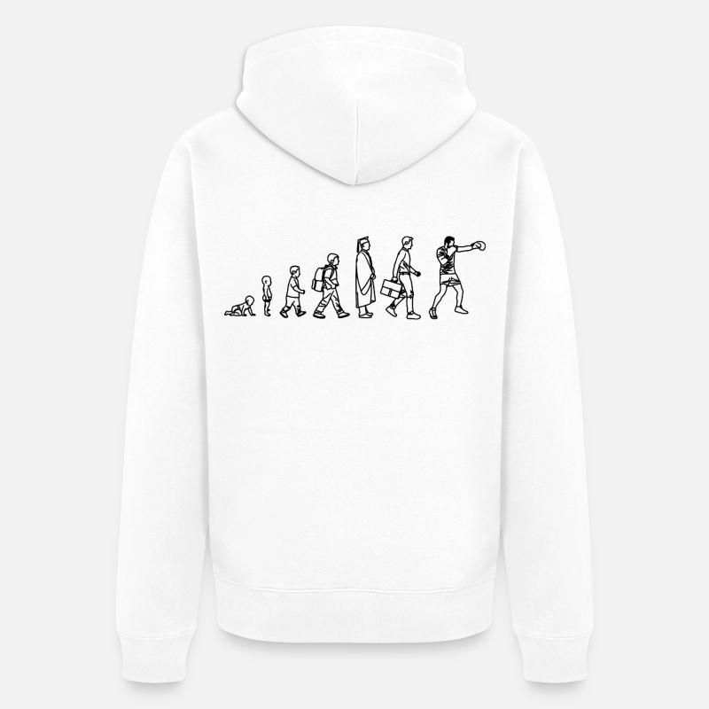 Boxen Evolution - Unisex Premium Bio Zip Hoodie - Weiß