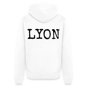 Lyon - Veste à capuche bio Premium Unisexe - blanc - Dos - Thijin (182cm)