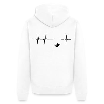 Parachute jumper impulsion - Veste à capuche bio Premium Unisexe - blanc - Dos - Thijin (182cm)