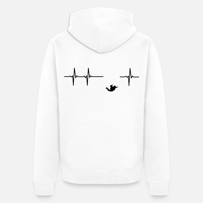 Parachute jumper impulsion - Veste à capuche bio Premium Unisexe - blanc