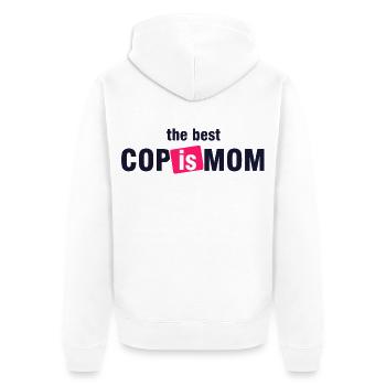 Meilleure chemise de flic, c’est maman - Veste à capuche bio Premium Unisexe - blanc - Dos - Thijin (182cm)