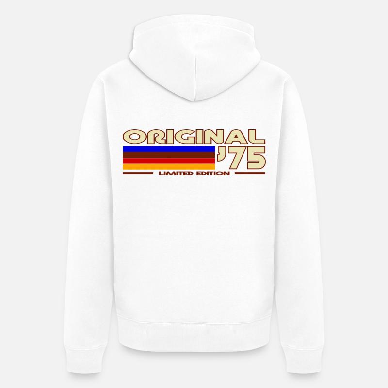 Original75 Drapeau Allemand Retro - Veste à capuche bio Premium Unisexe - blanc