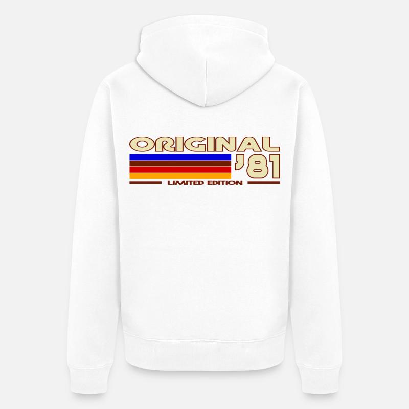 1981 - Veste à capuche bio Premium Unisexe - blanc