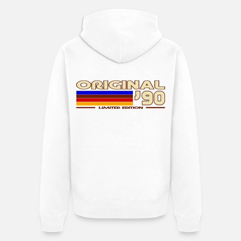 1990 - Veste à capuche bio Premium Unisexe - blanc