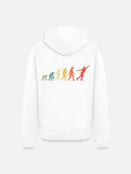 Eiskunstläufer Evolution Eiskunstlauf Schlittschuh - Unisex Premium Bio Zip Hoodie - Weiß