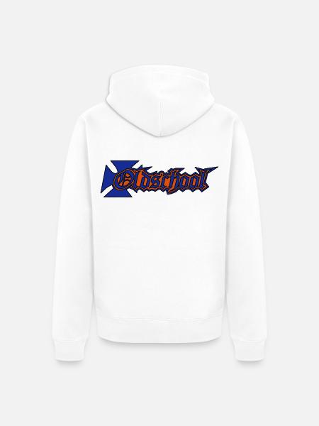 Old School - style - cool - Unisex Premium Bio Zip Hoodie - Weiß