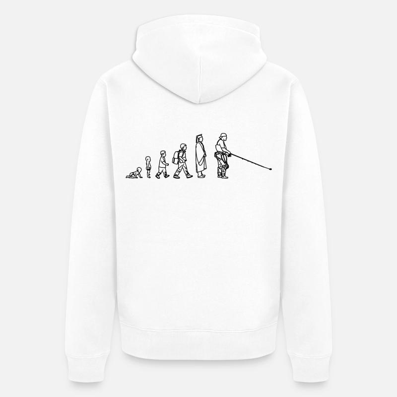 Évolution de Fischer - Veste à capuche bio Premium Unisexe - blanc