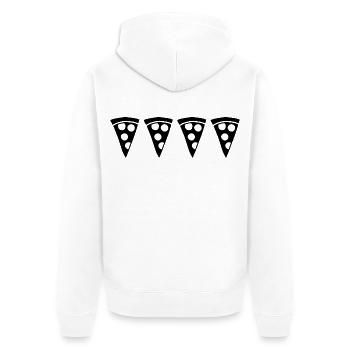 Pizza slice - Unisex Premium Organic Zip Hoodie - white - Back - Thijin (182cm)