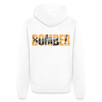 Bomber B-25 Mitchell - Unisex Premium Organic Zip Hoodie - white - Back - Thijin (182cm)