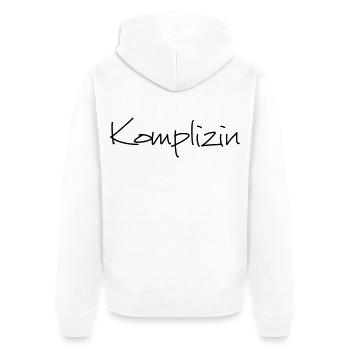 Komplizin Junggesellenabschied Freundin - Unisex Premium Bio Zip Hoodie - Weiß - Hinten - Thijin (182cm)
