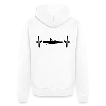 Rowing Sculling - Unisex Premium Organic Zip Hoodie - white - Back - Thijin (182cm)