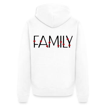 Famille - Veste à capuche bio Premium Unisexe - blanc - Dos - Thijin (182cm)