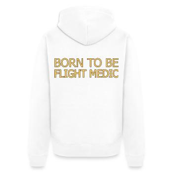 Flight Medic Born To Be Air Rescue - Veste à capuche bio Premium Unisexe - blanc - Dos - Thijin (182cm)