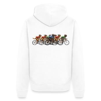Vélo de route Vélo Vélo Sport Vélo VTT - Veste à capuche bio Premium Unisexe - blanc - Dos - Thijin (182cm)