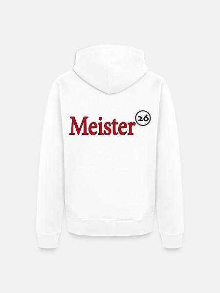 Meister 2026 Meisterschaft - Unisex Premium Bio Zip Hoodie - Weiß